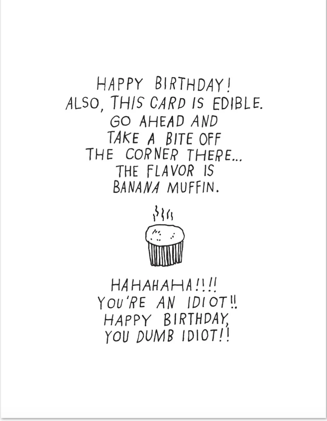 Banana Muffin Greeting Card