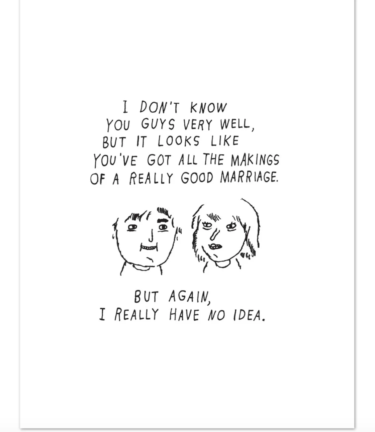 Good Marriage Greeting Card