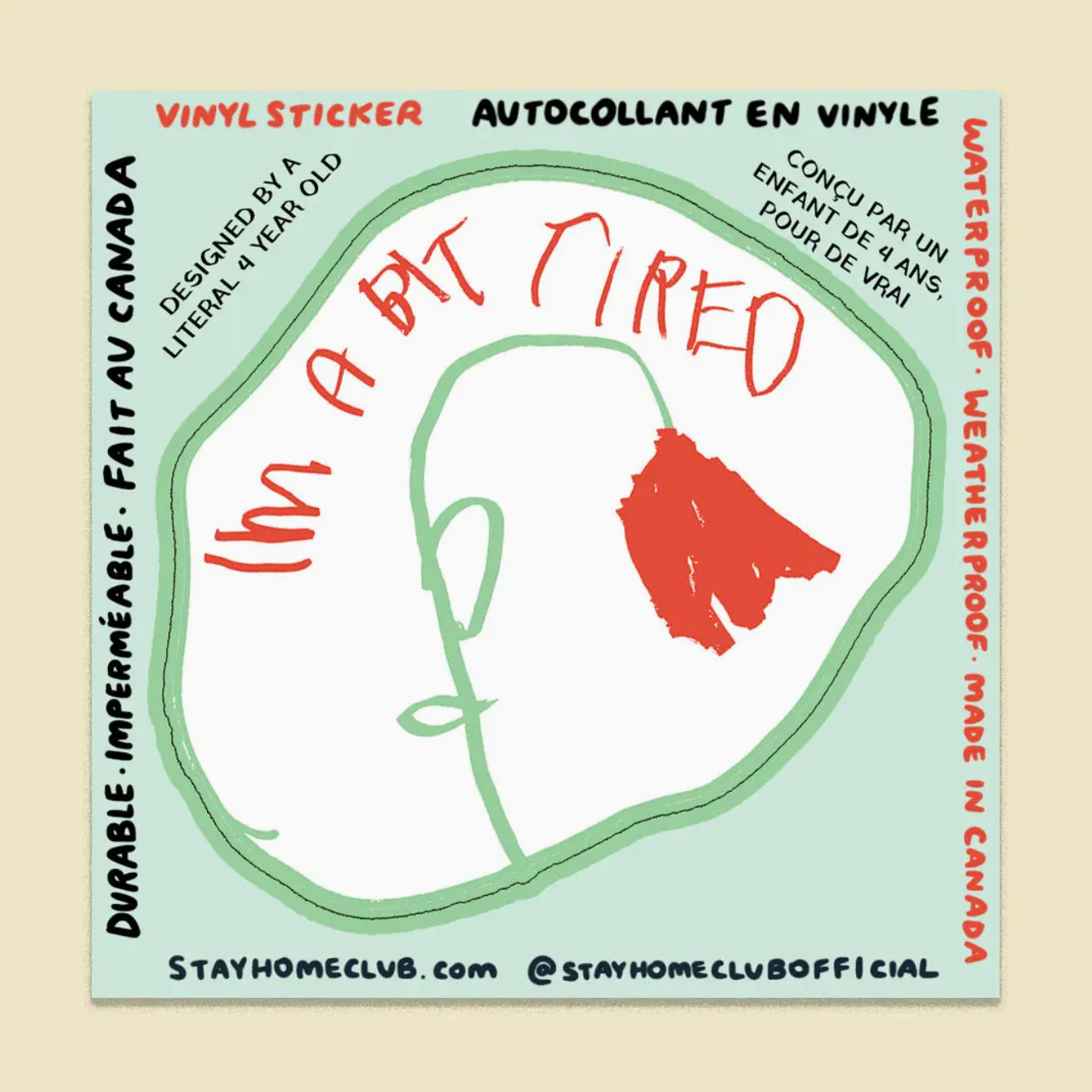 Bit Tired Sticker