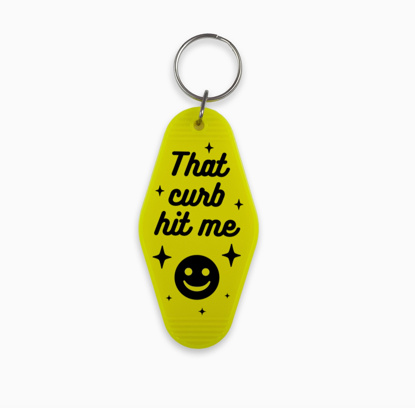 The Curb Hit Me Keychain