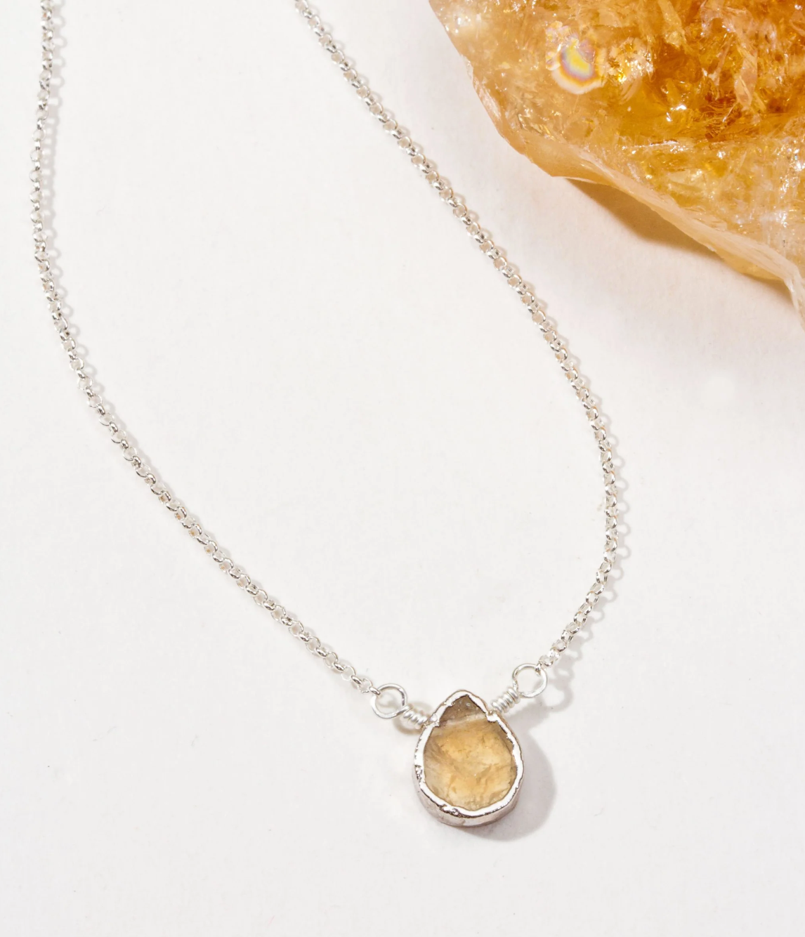 Sterling Silver Citrine Necklace