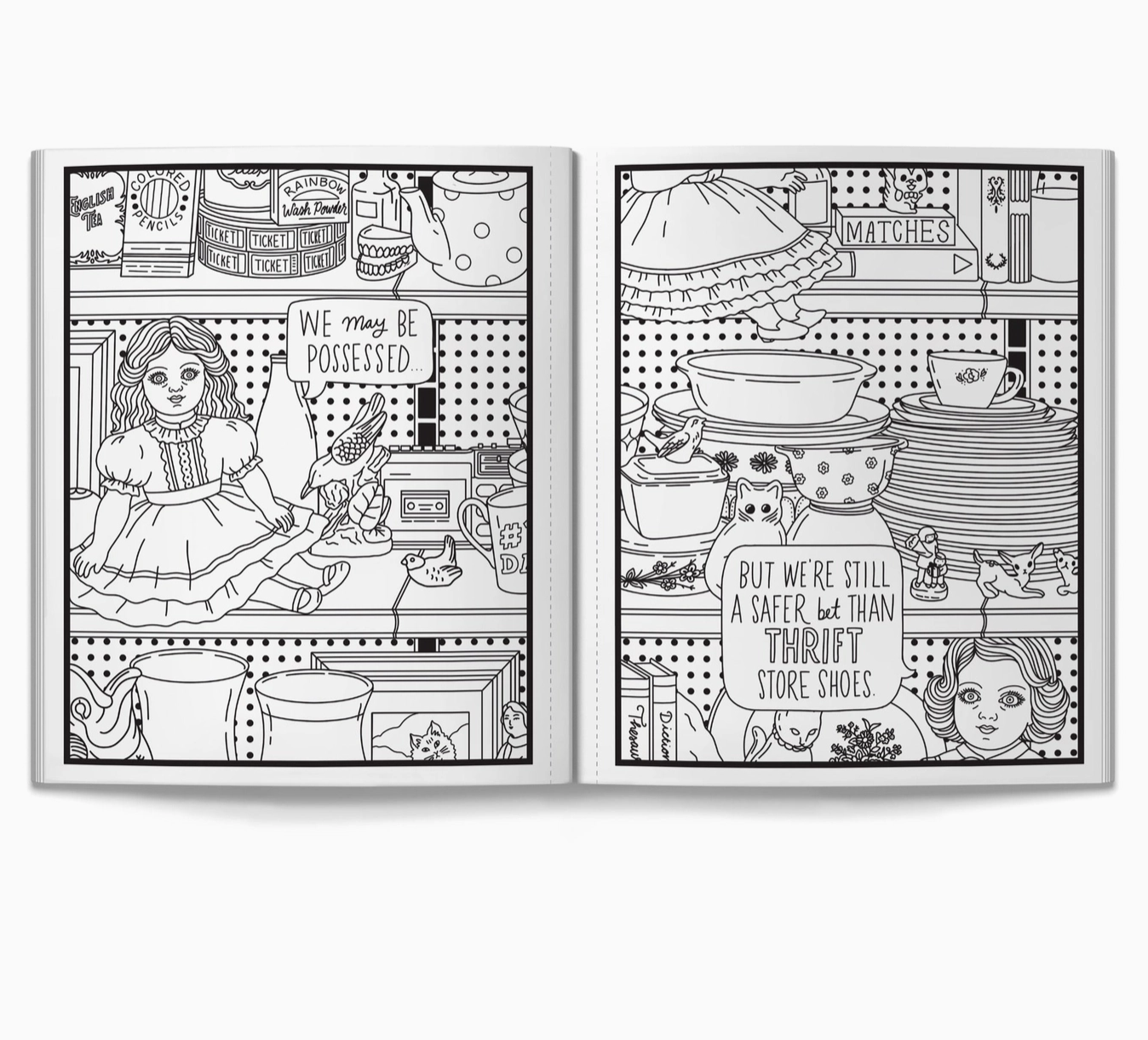 Haunted Dolls Coloring Book