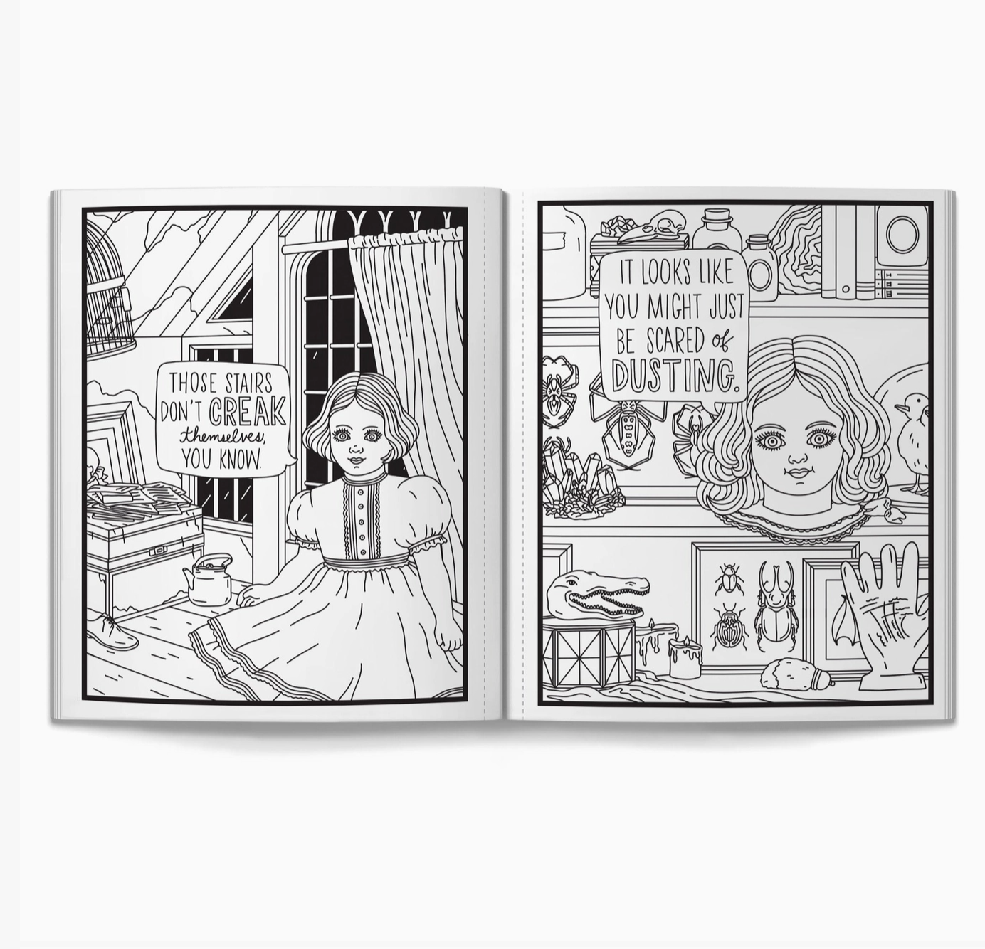 Haunted Dolls Coloring Book