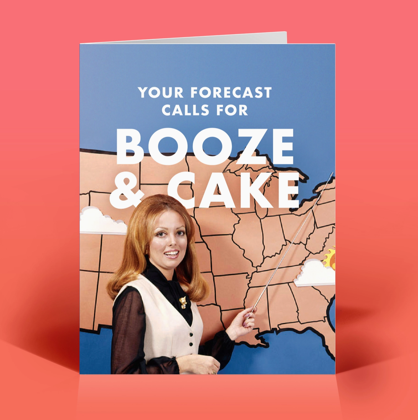 Booze & Cake Birthday Greeting Card