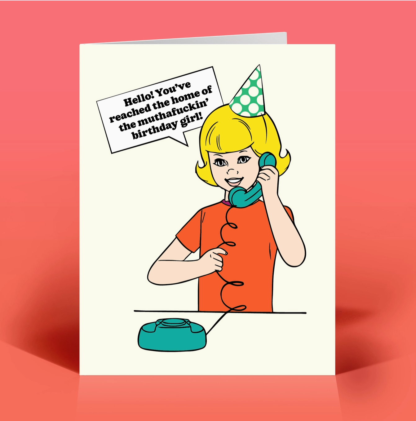 Mutha Fuckin Birthday Girl Greeting Card