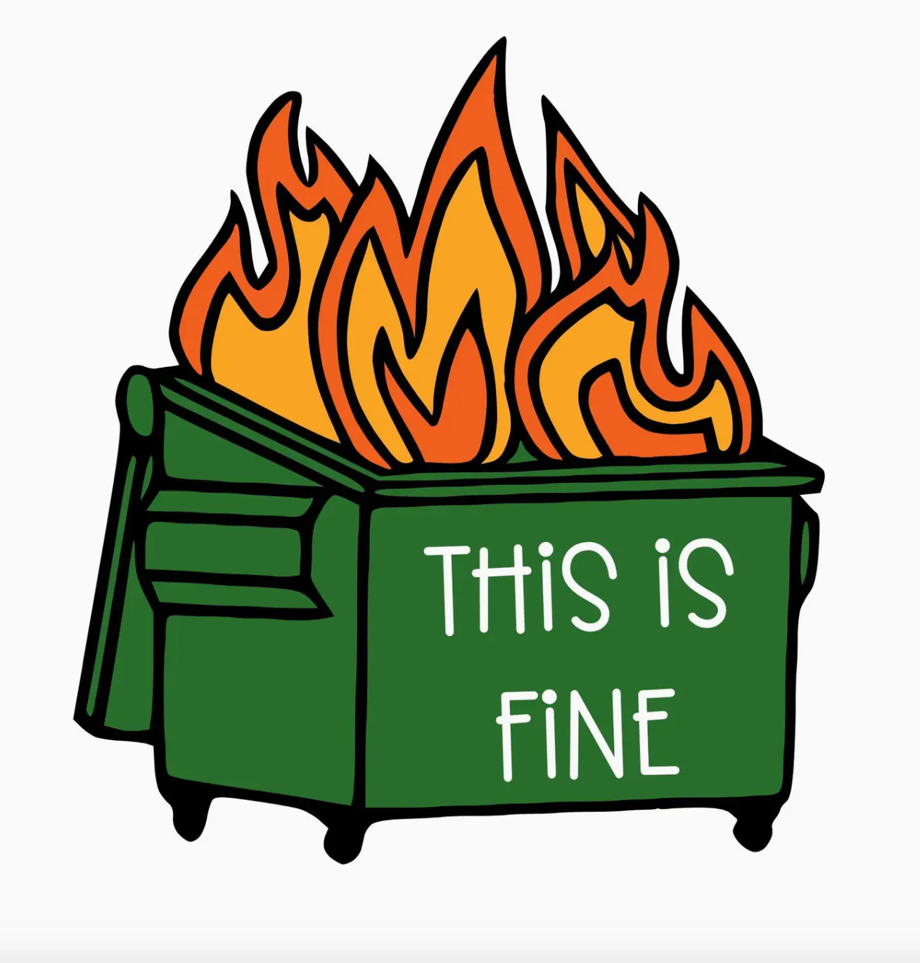 Dumpster Fire Sticker