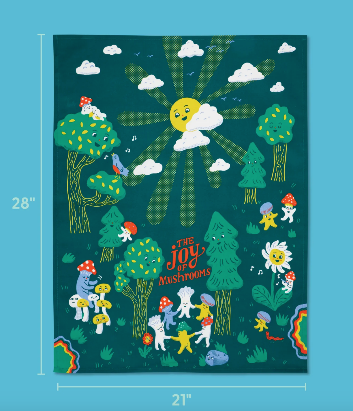 Joy Of Mushrooms Dish Towel