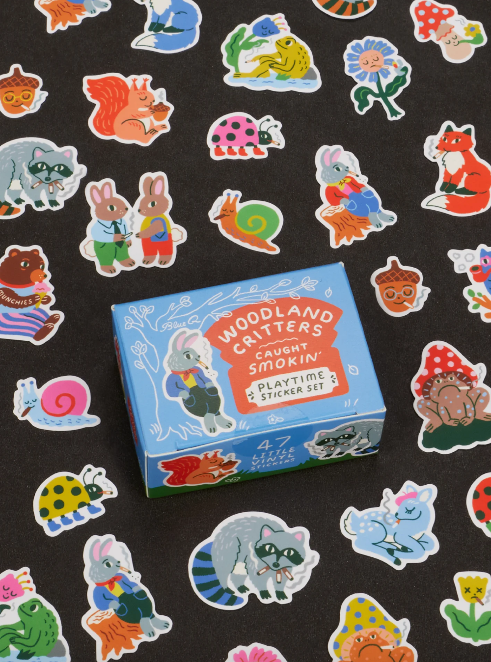 Woodland Critters Caught Smokin' Sticker Set
