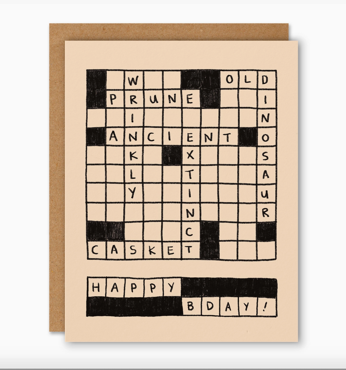 Crossword Birthday Greeting Card