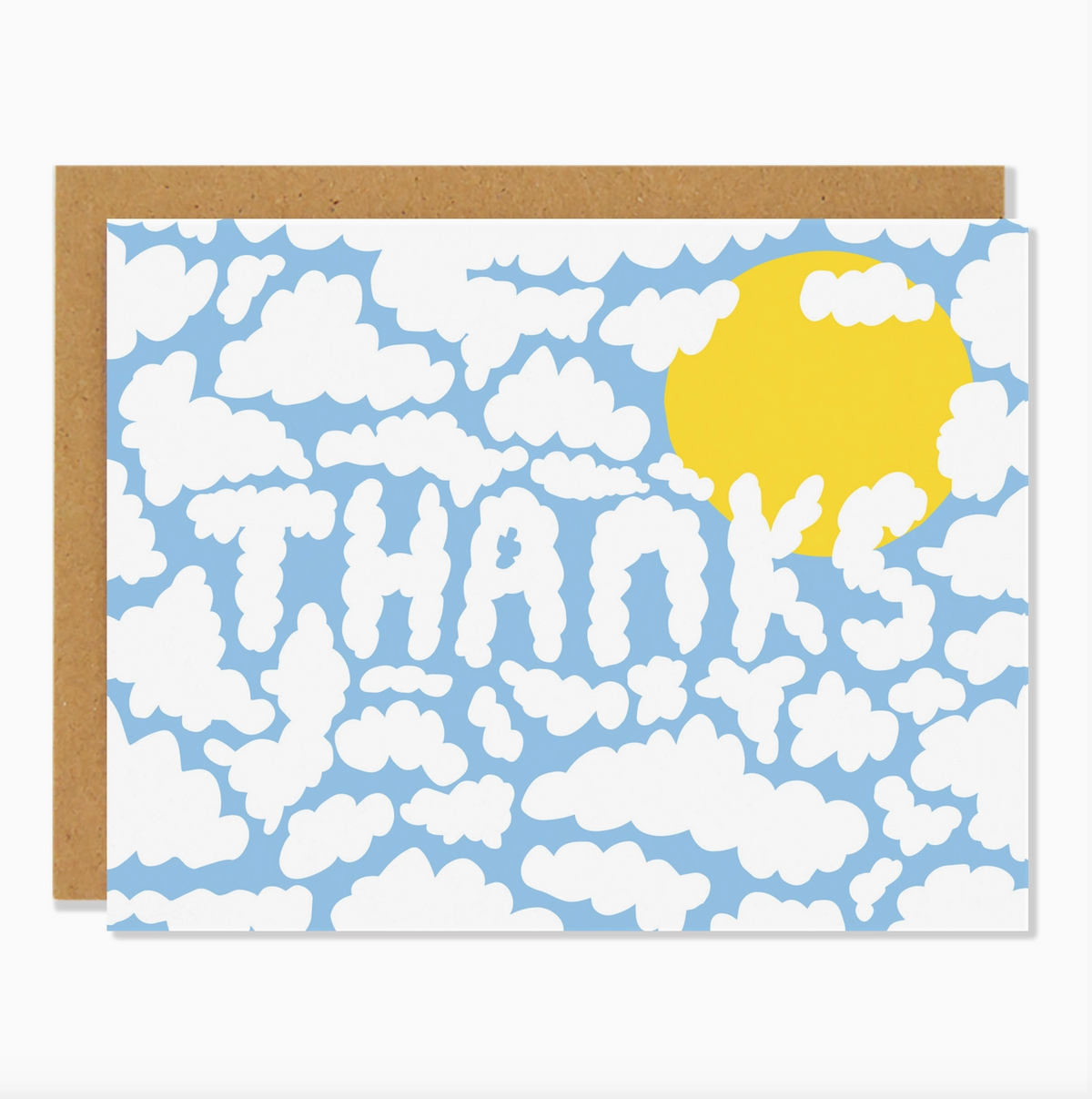 Cloudy Sky Thanks Greeting Card