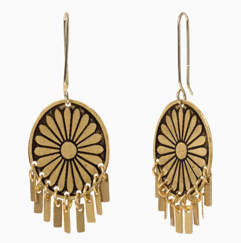 Nisha Oval Dangle Earrings
