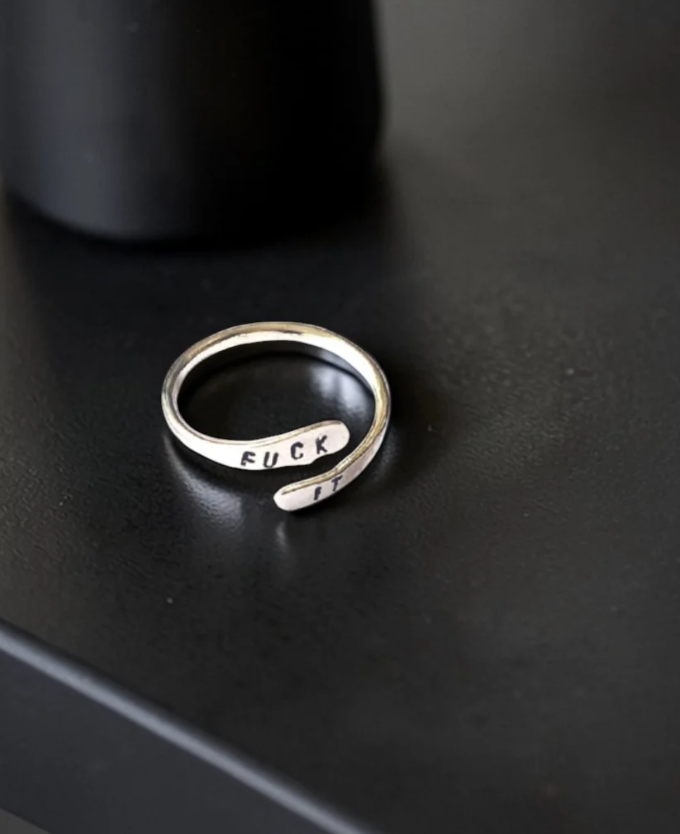 Fuck It Wrap Ring-Sterling Silver