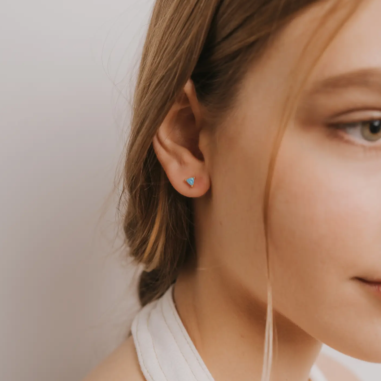 Fire Opal Mini Gem Earrings